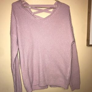 Pink cross cross sweater